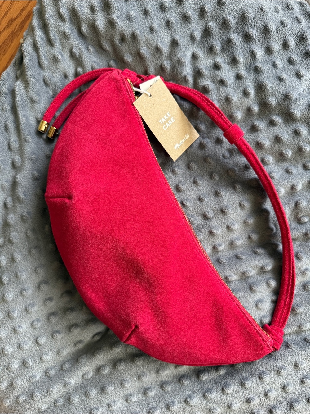 Madewell Red Suede Mini Crossbody Bag